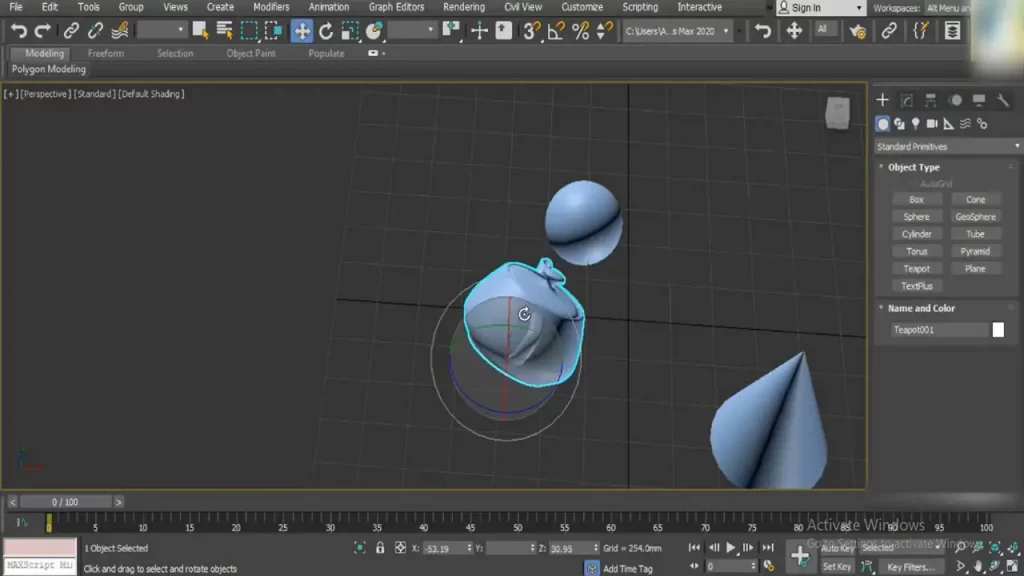 Pictures of 3ds Max 2019 tools