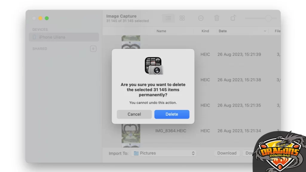 خطوات حذف الصور من خلال جهاز Mac