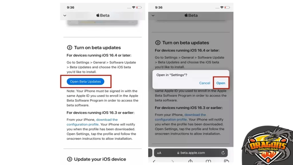 خطوات تحميل تحديث الايفون إلى إصدار iOS 17 Beta اونلاين