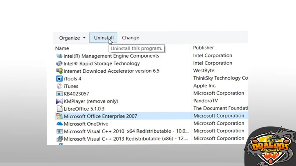 إعادة تثبيت اللعبة أو البرنامج