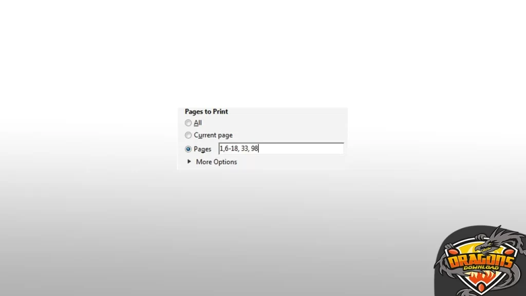 إعدادات طباعة PDF