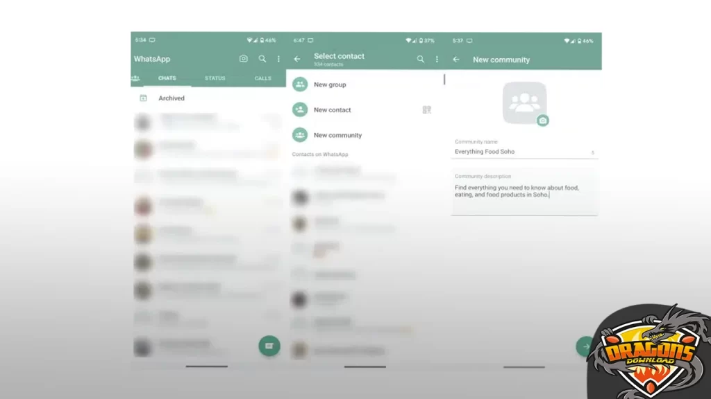 خطوات إنشاء المجتمعات في الواتس آب