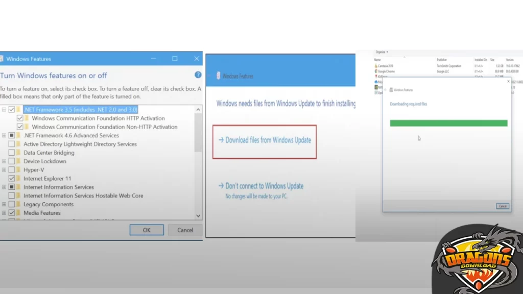 تثبيت net framework
