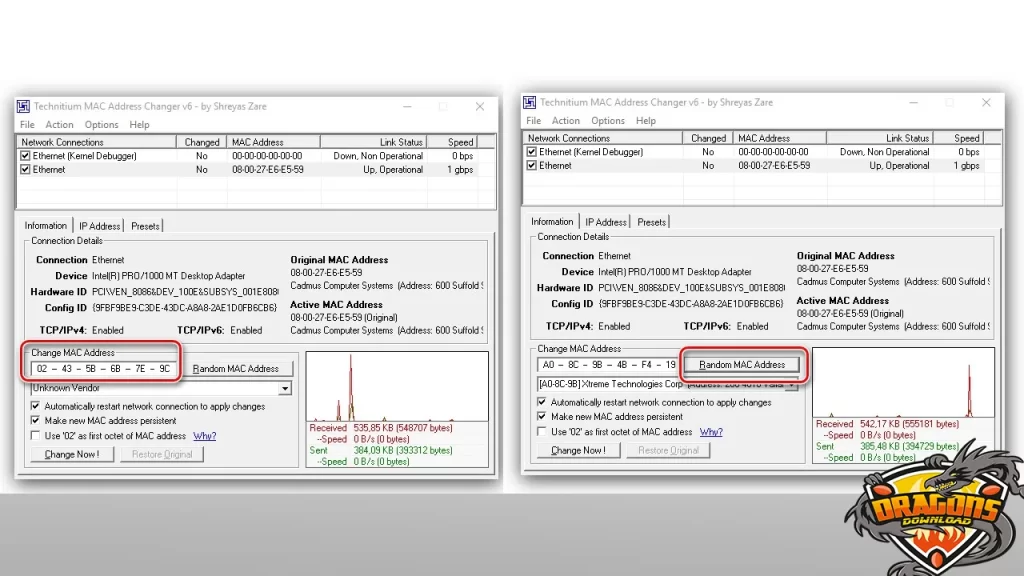 كيفية تغيير الماك ادرس للكمبيوتر باستخدام برنامج Technitium MAC Address Changer