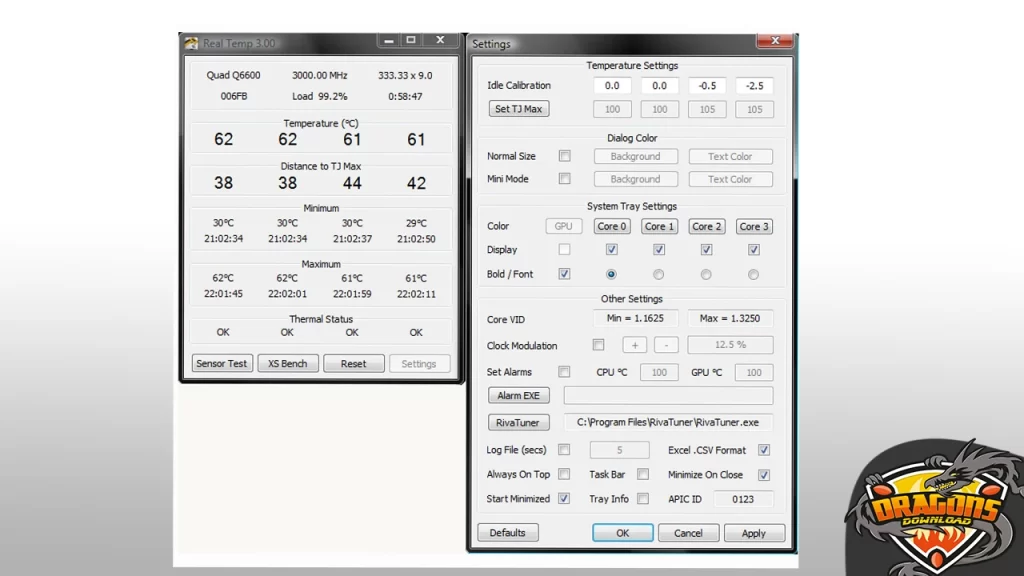برنامج Real Temp
