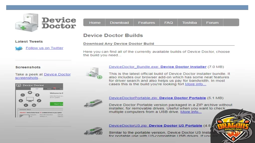 برنامج تعريفات الكمبيوتر Device Doctor