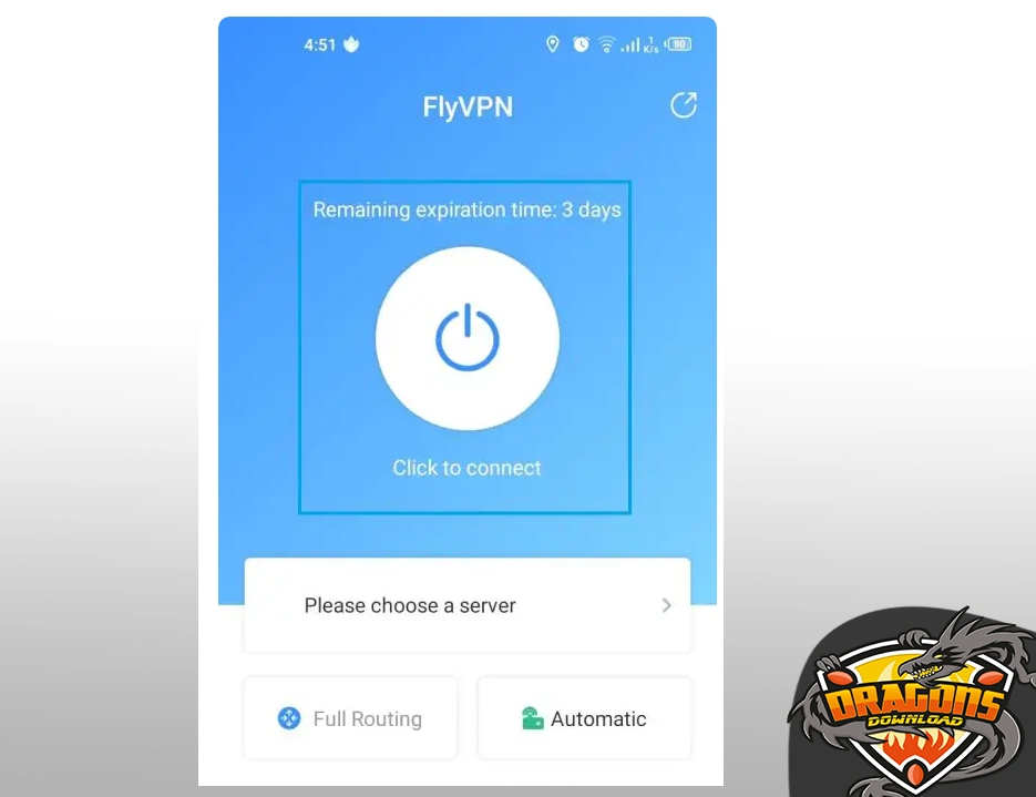 خطوات استخدام برنامج FlyVPN APK2