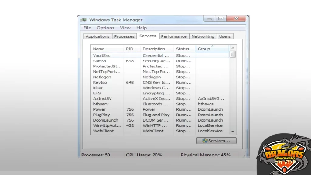 قسم الخدمات Services