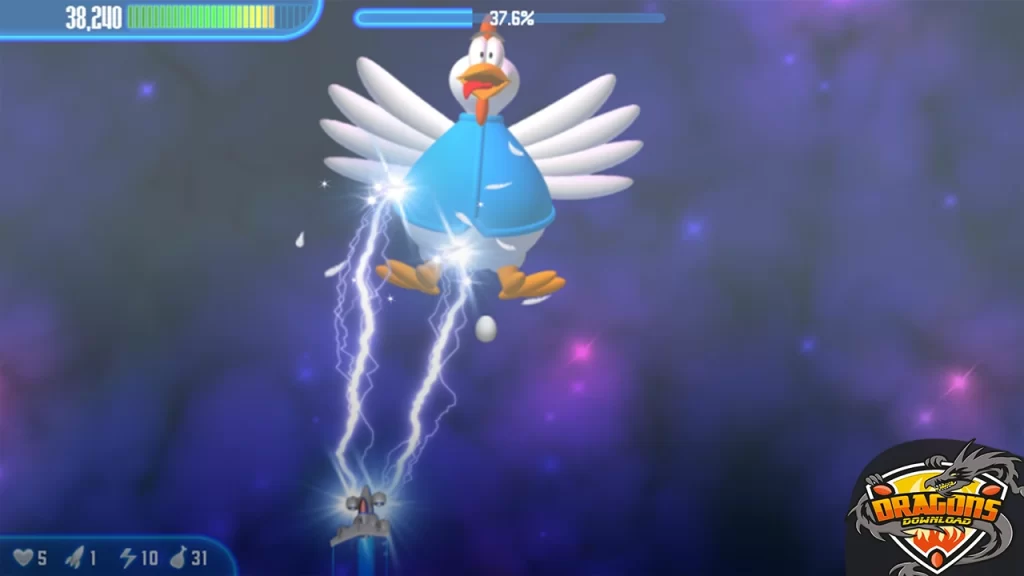 مميزات لعبة 5 Chicken Invaders