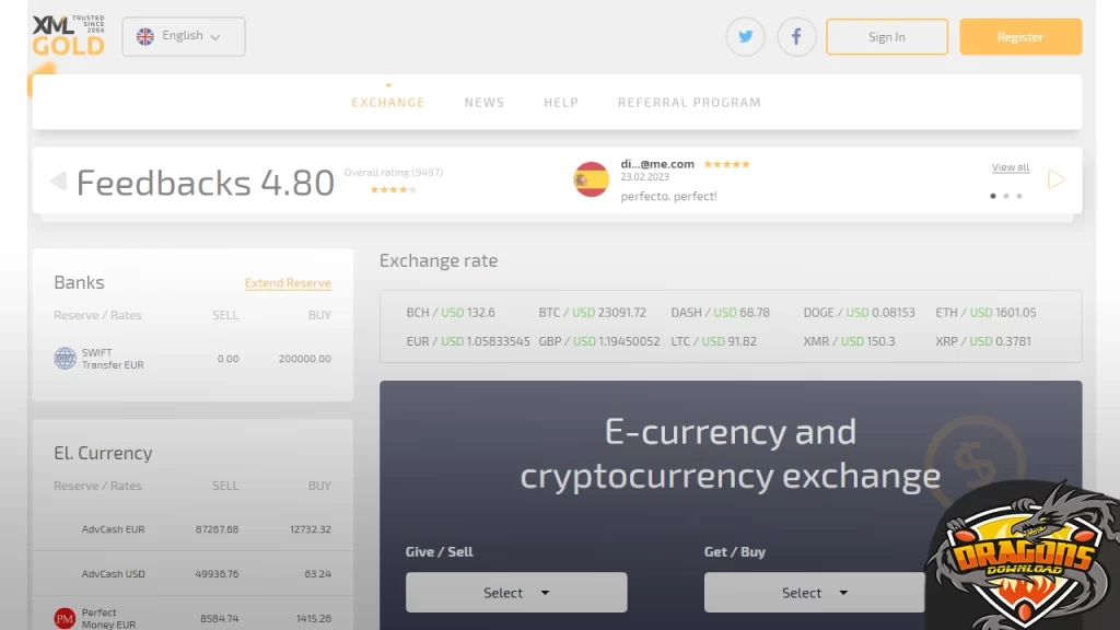 موقع XML GOLD لإيداع البتكوين