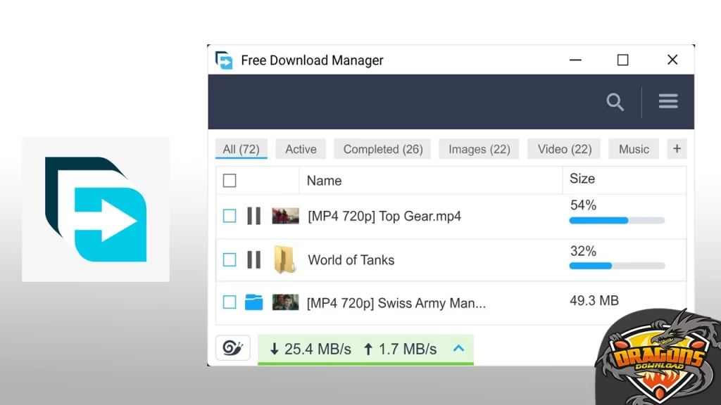 برنامج free download manager (fdm)