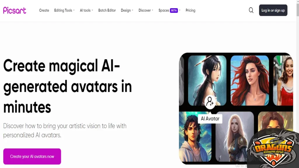 موقع تحويل الصورة الى كرتون PicsArt