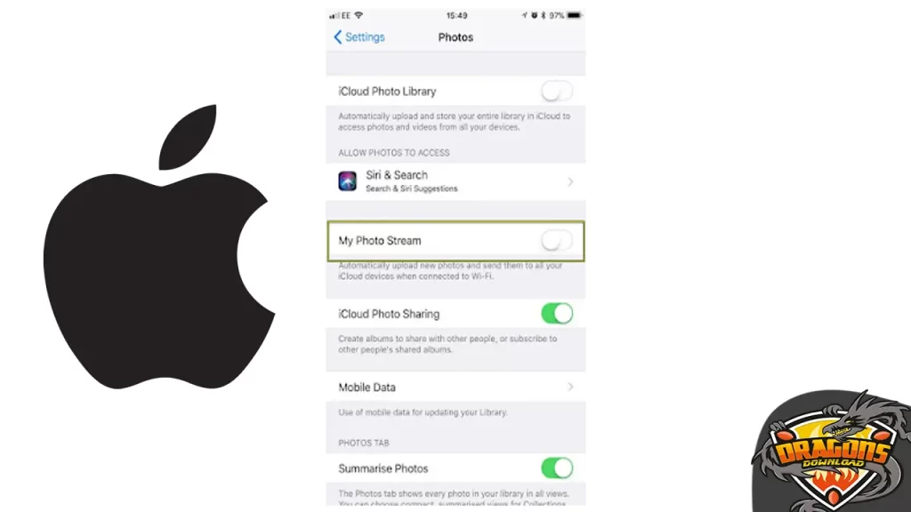 إيقاف خاصية Photo Stream للحفاظ على مساحة الايفون