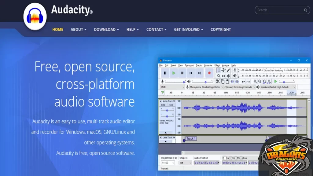 فصل الصوت عن الموسيقى Audacity