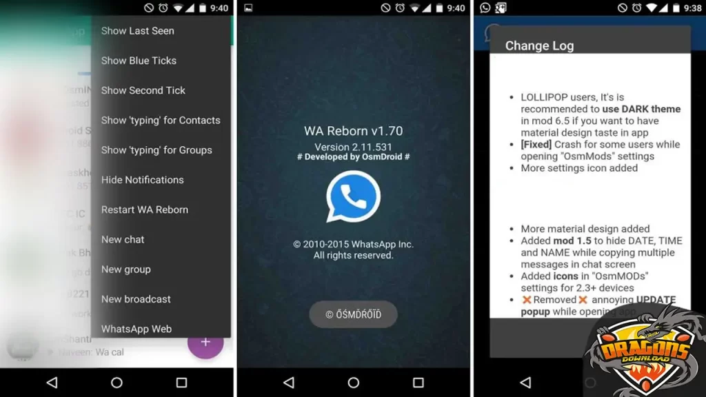 مميزات تحميل واتس اب الأزرق الإصدار الجديد