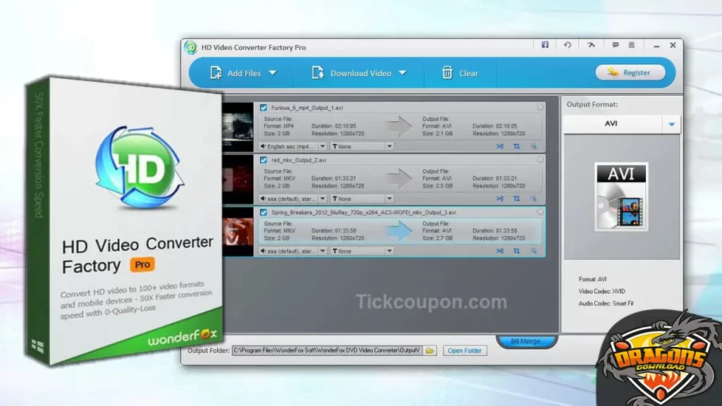 تحميل برنامج تحويل صيغ الفيديو HD Video Converter Factory Pro
