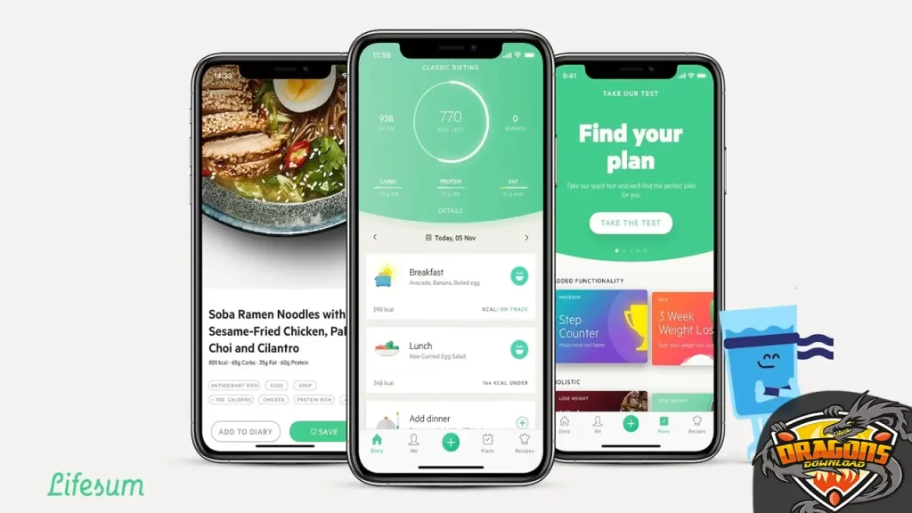 تطبيق Lifesum لحساب السعرات الحرارية للجسم لإنقاص الوزن