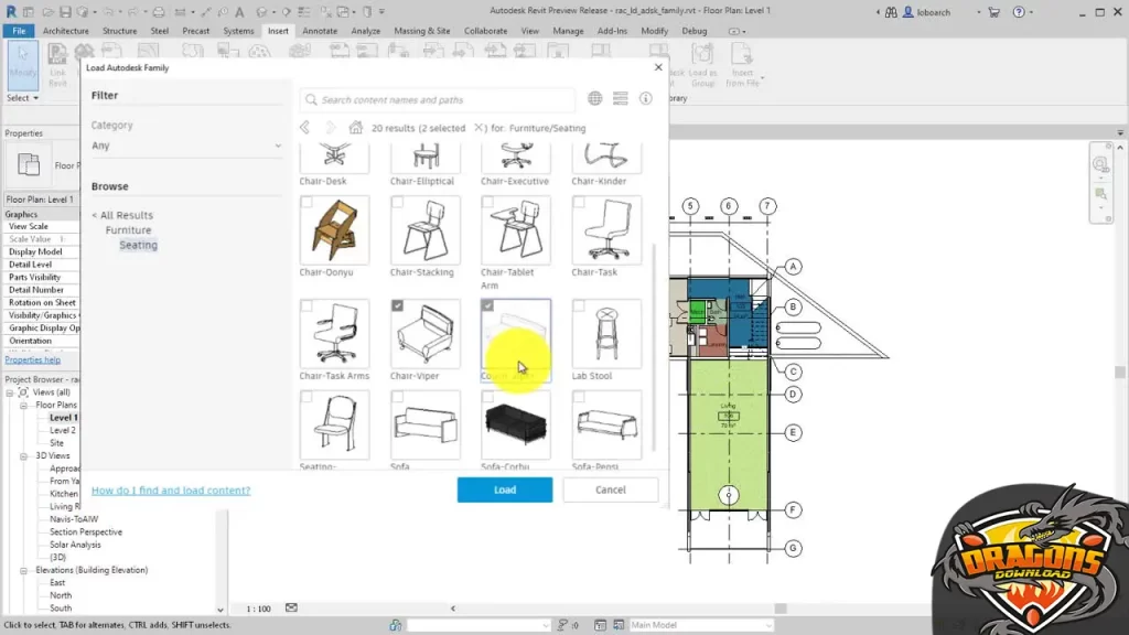 مكتبة الريفيت Autodesk Revit Families