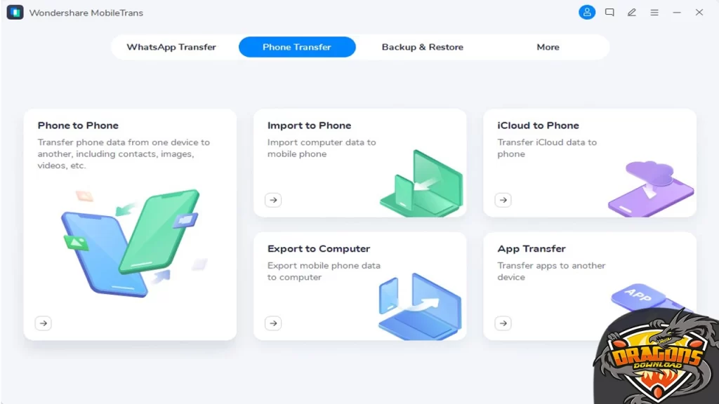 MobileTrans - Backup نسخ الاحتياطي Android بنقرة واحدة