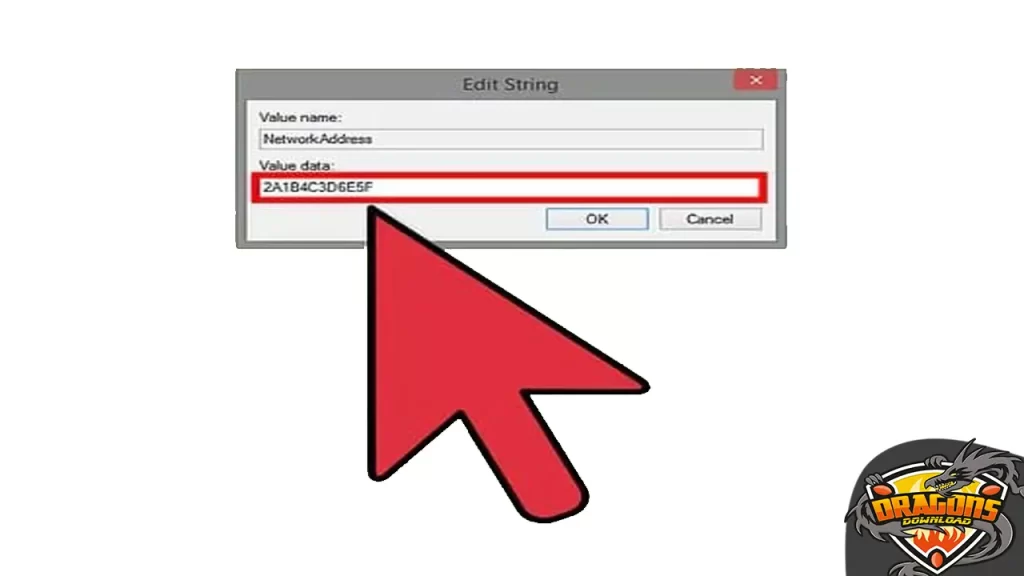 إدخال العنوان الجديد لعنوان التحكم في الوصول إلى الوسائط (MAC)