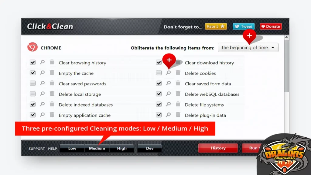 إضافة Click&Clean أفضل اضافات كروم للجوال