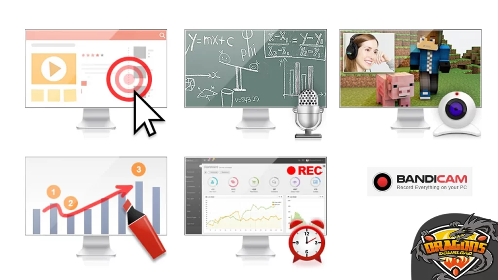 برنامج تسجيل الشاشة صوت وصورة Bandicam