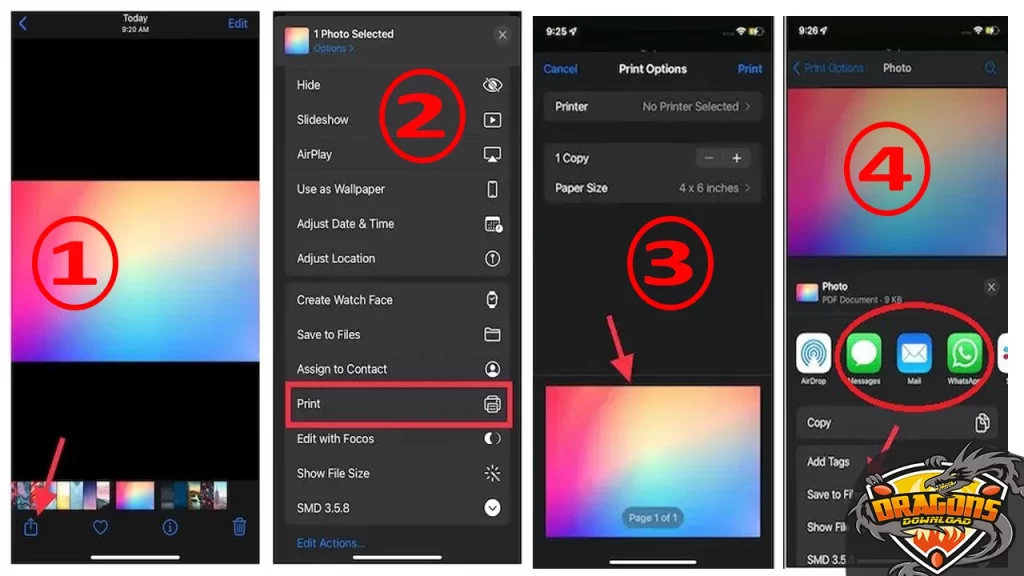 تحويل صورك الى pdf عبر الطابعة للآيفون