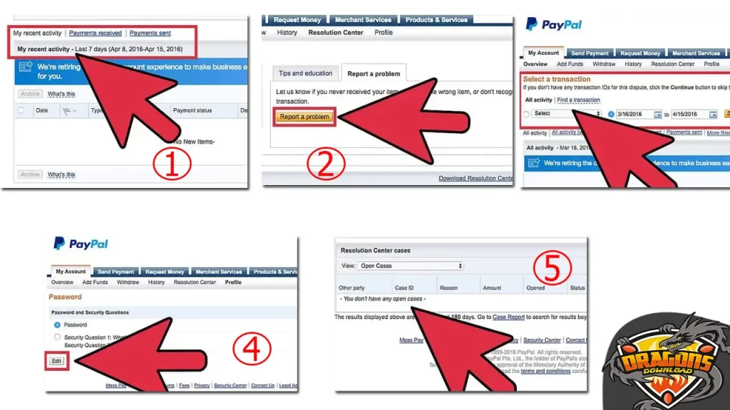 كيفية إرسال مطالبة بنشاط غير مصرّح به