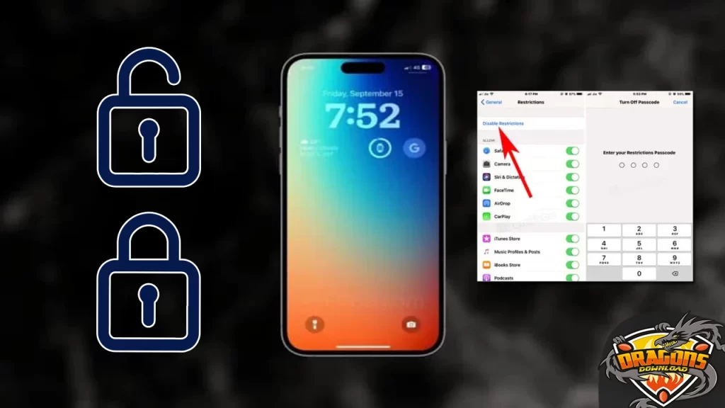 كيفية تعطيل كلمة مرور الايفون وكلمة مرور القيود