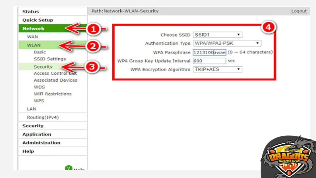 كيفية حماية الشبكة الثانية WE