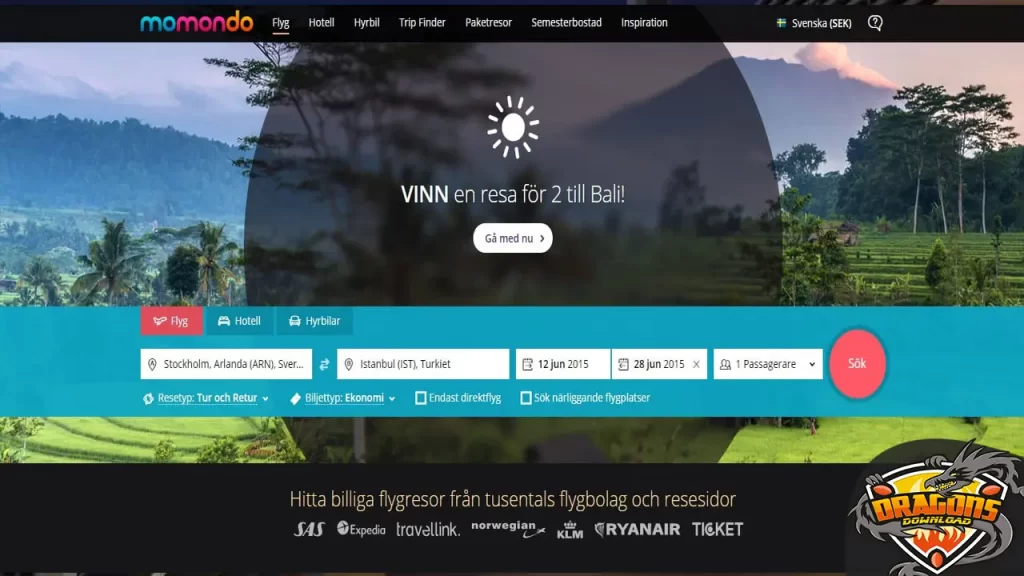 موقع momondo.com