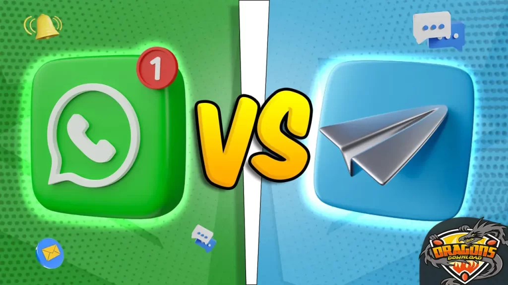 الفرق بين برنامج التليجرام والواتس اب للاندرويد