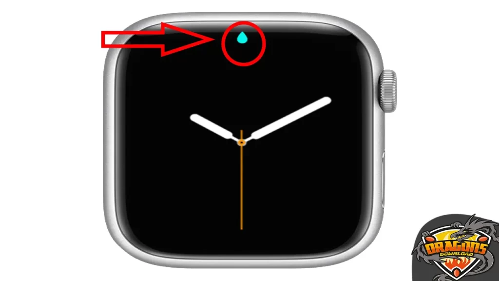 أيقونات ورموز حالة ساعة ابل قفل الماء قيد التشغيل