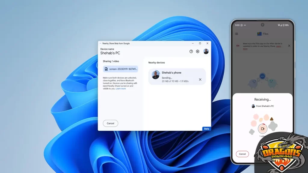 خطوات تفعيل خاصية Nearby Share