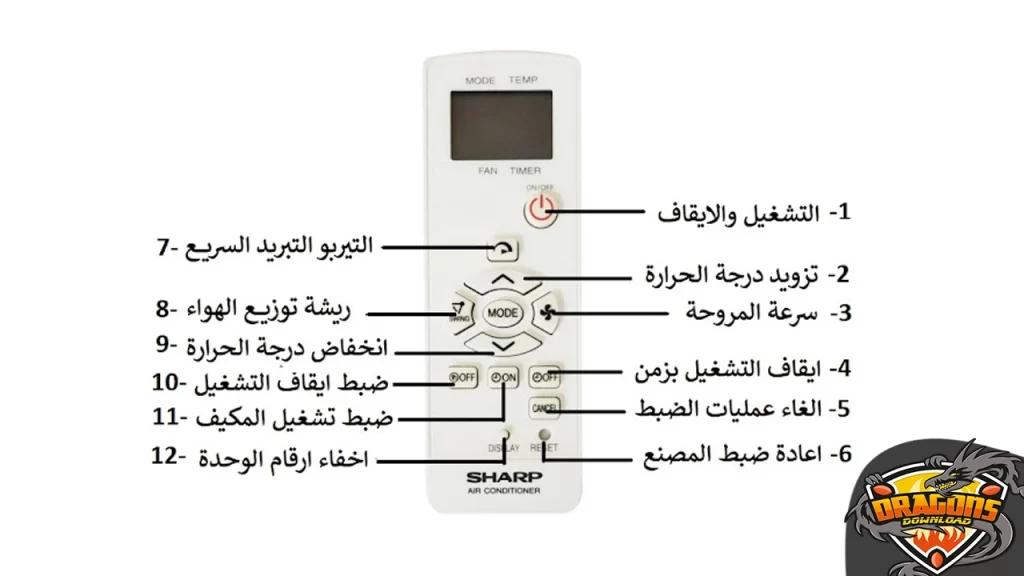 دلالات أزرار التكييف