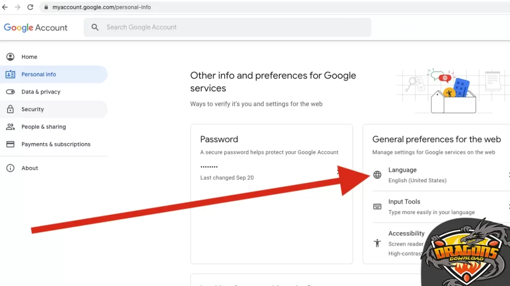 طريقة تغيير اللغة الأساسية في متصفح جوجل كروم