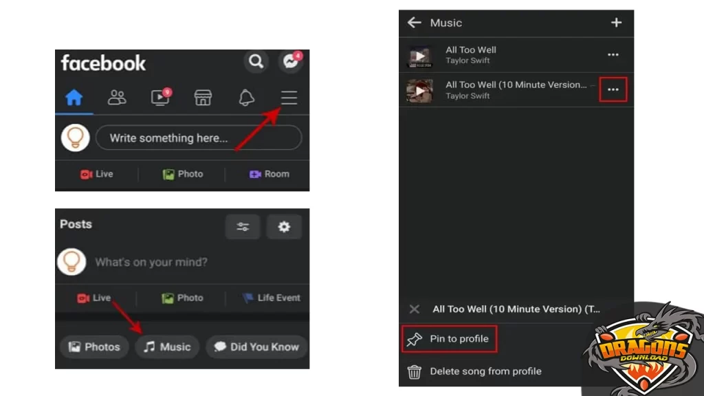 خطوات إضافة موسيقى لبروفايل الفيس بوك