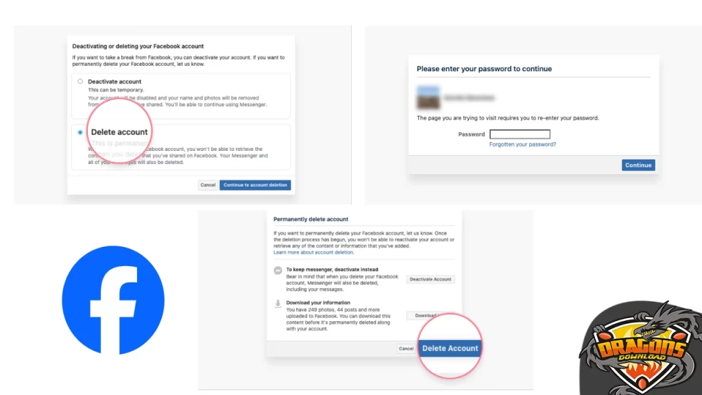 خطوات حذف حسابك نهائيًا على فيس بوك