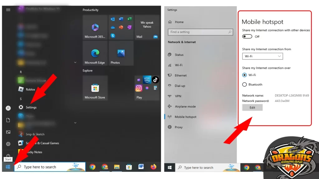 طريقة توصيل الإنترنت من الكمبيوتر للموبايل بدون كابل