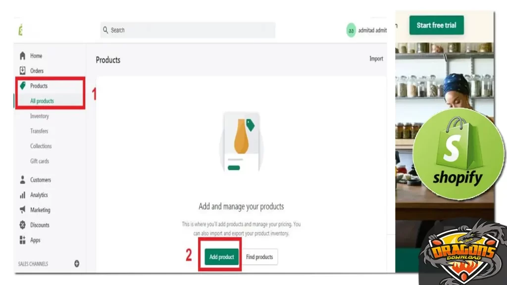 كيفية إضافة المنتجات إلى متجر شوبيفاي
