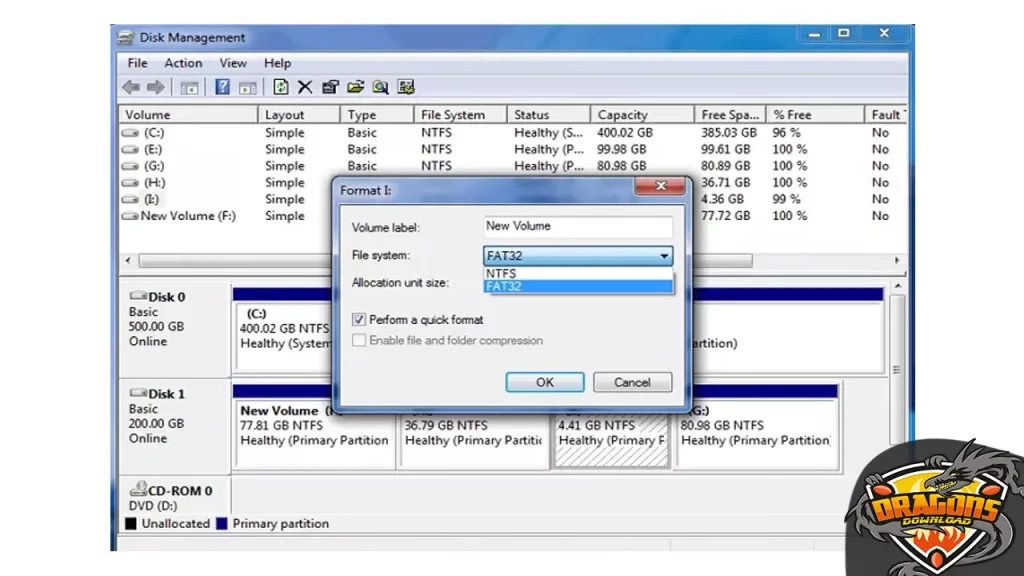 خطوات تهيئة USB الكمبيوتر