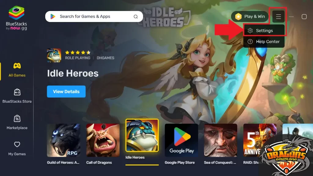 طريقة ضبط إعدادات BlueStacks