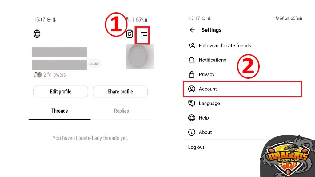 طريقة فتح حساب ثريدز لإلغاء ربطه بالانستغرام